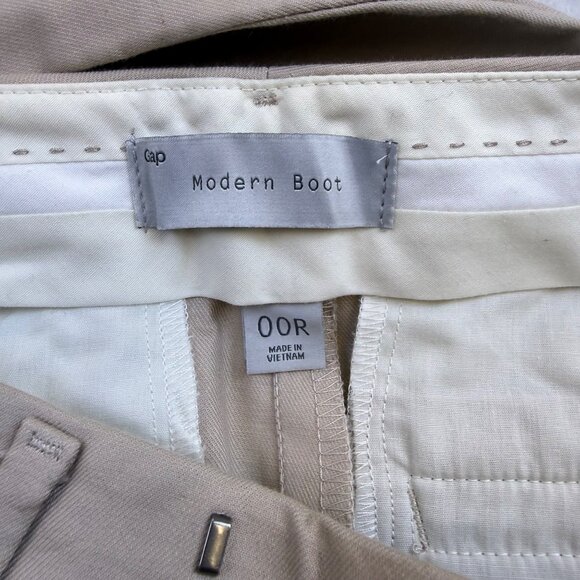 Gap Women’s Taupe Modern Boot Pants Stylish Everyday Comfort Size 00R - New - Picture 8 of 11